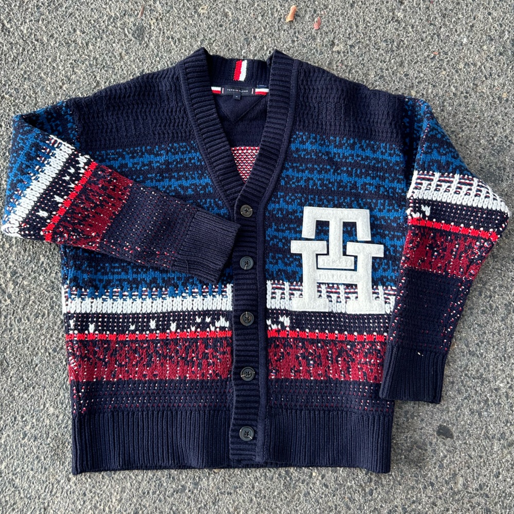 Tommy Hilfiger Ombré texture Cardigan sz Medium